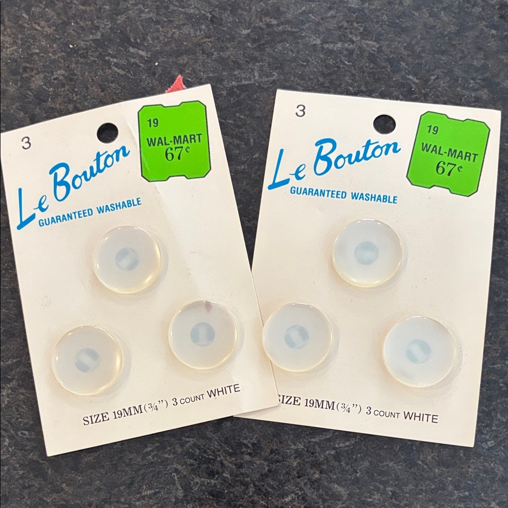 Vintage Le Bouton White Buttons